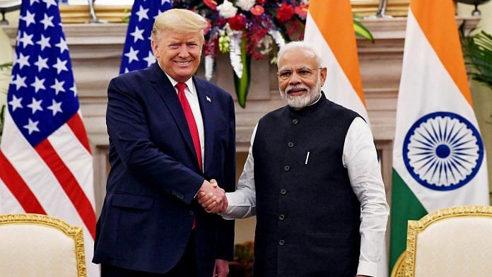 File image of US President Donald Trump and PM Narendra Modi | Photo: ANI
