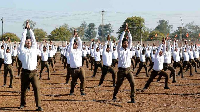 An RSS shakha in the pre-lockdown days | Representational image | ANI