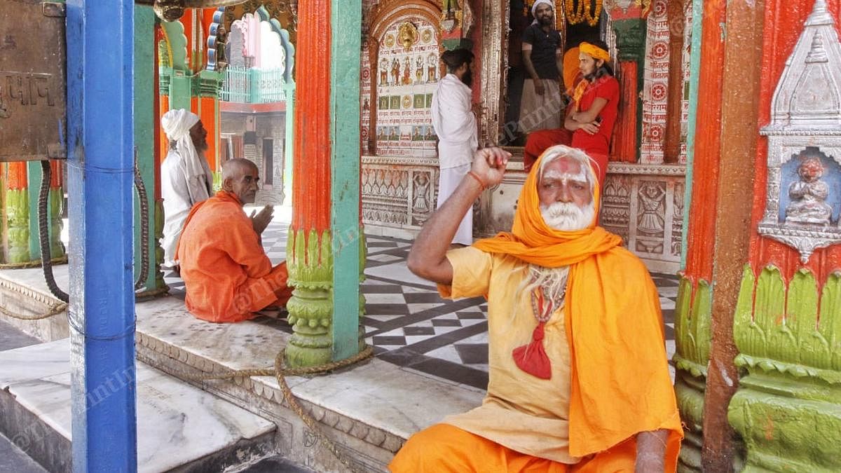 Subhash Yadav, a sadhu at Hanuman Garhi temple in Ayodhya | Photo: Praveen Jain | ThePrint