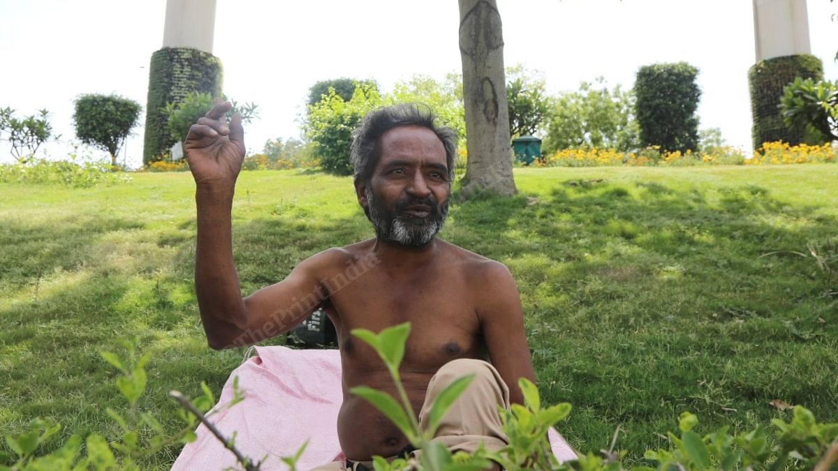 Tahir Mohammad, a rag-picker, has been sleeping for the past few weeks beneath the Dhaula Kuan flyover