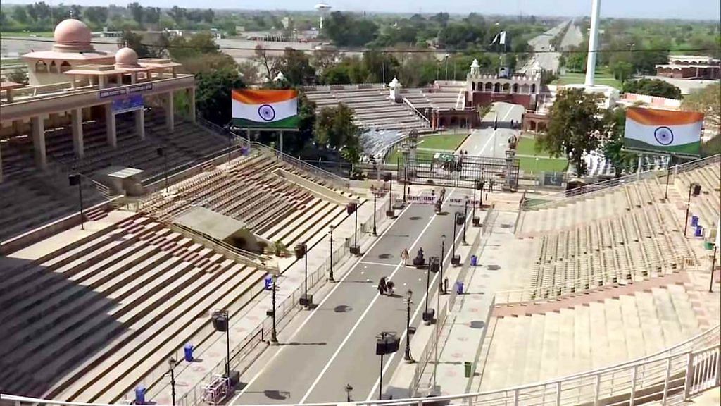 A deserted Wagah-Attari border on 15 March, over a week before the Covid-19 lockdown kicked in