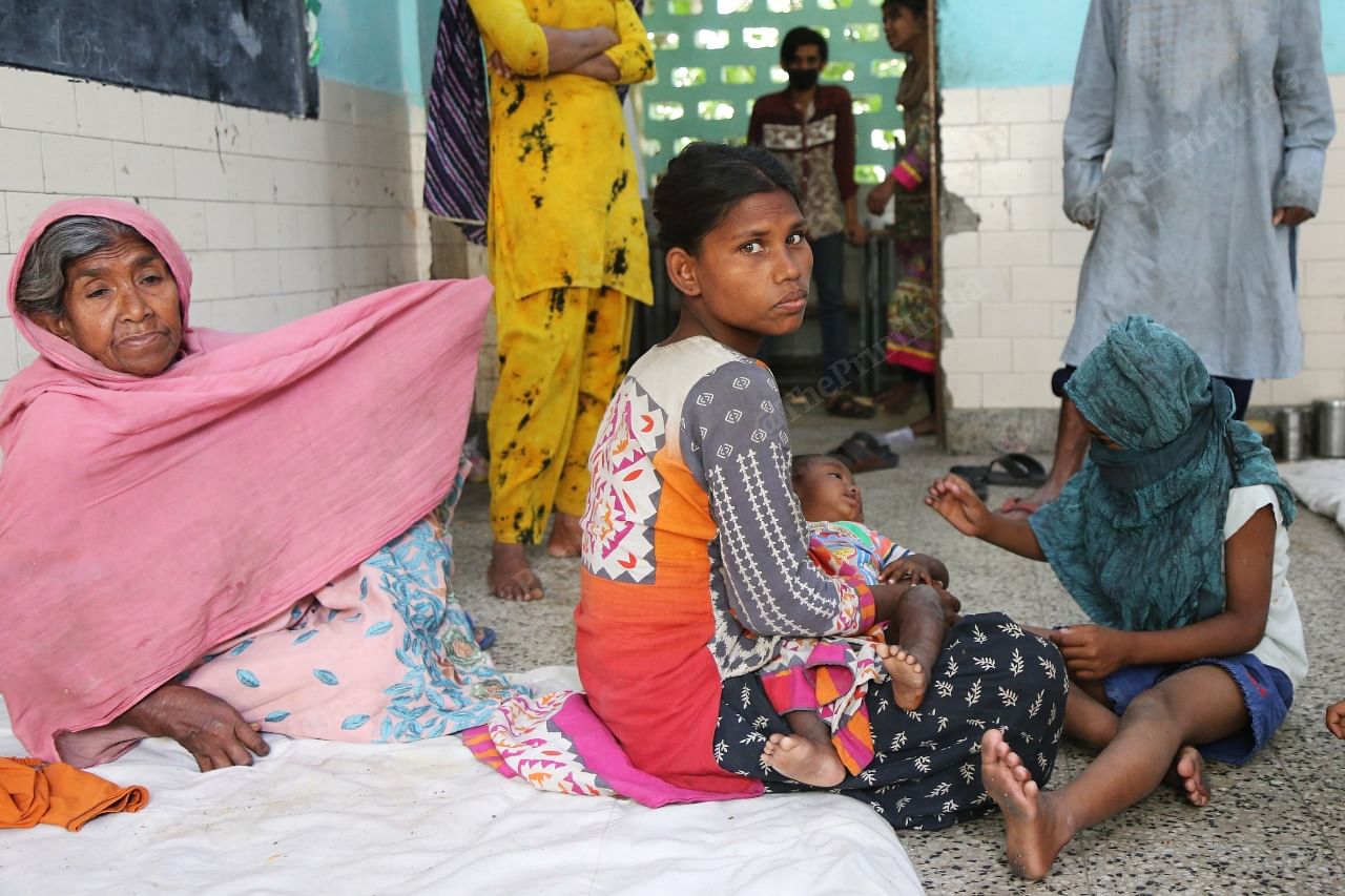 Salma and three of her children at the shelter home in Safe Kale Khan | Photo: Manisha Mondal | ThePrint