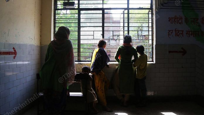 At the shelter home in a government school at Sare Kale Khan | Photo: Manisha Mondal | ThePrint