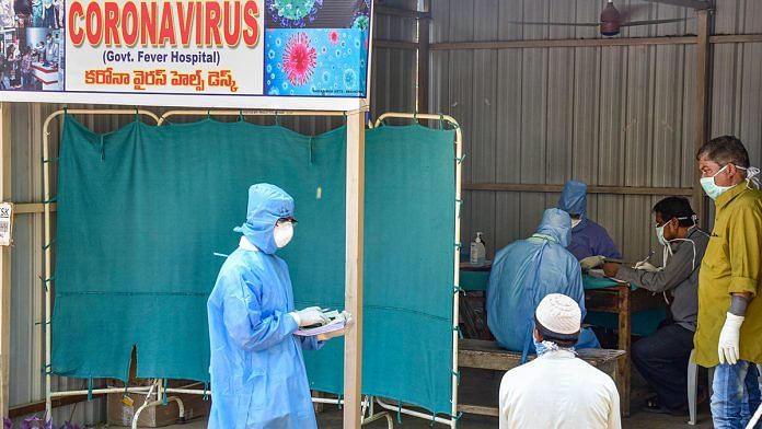 Medics examine patients for coronavirus in Hyderabad | PTI