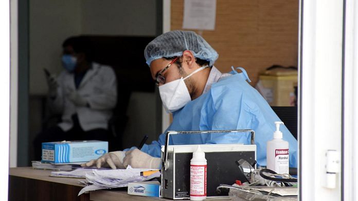 A doctor wearing protective gear at Guwahati Medical College Hospital | Pitamber Newar | ANI
