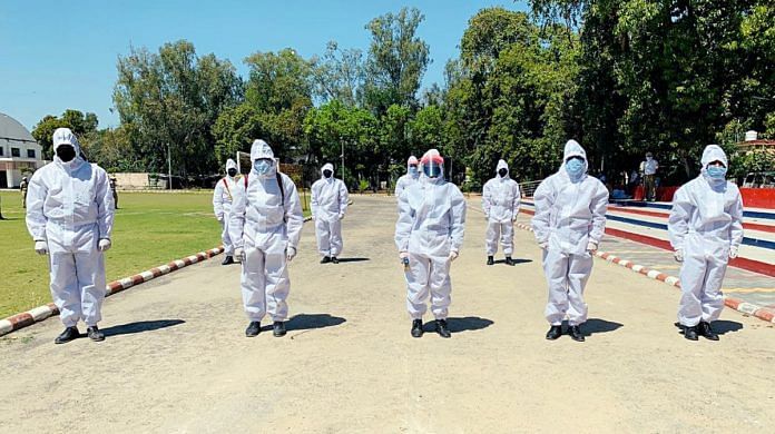 Ludhiana Police has made a team of 20 personnel as an emergency response team, called Covid Commandos, to fight the pandemic, in Ludhiana on 16 April 2020