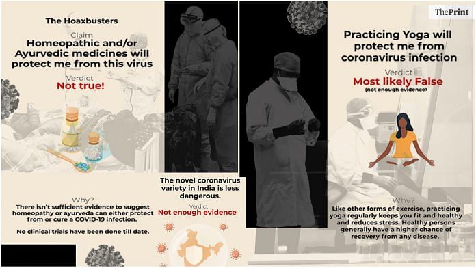 Among other things, the team is fighting rumours about the Covid-19 pandemic | Credit: Indian Scientists' Response to Covid-19