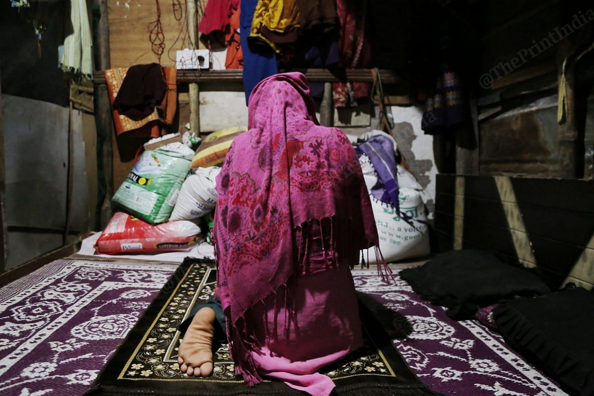 Sahida helps her mother with all the house hold chores and read Namaz after everyone is done | Photo: Manisha Mondal | ThePrint