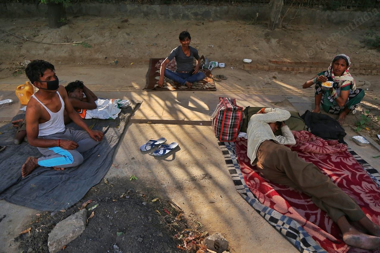 There were other set of people who slept near or at the platforms were asked to leave today in the morning | Photo: Manisha Mondal | ThePrint
