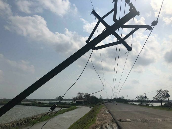 Hundreds of electric posts were uprooted pushing the village to into darkness | Photo: Madhuparna Das | ThePrint