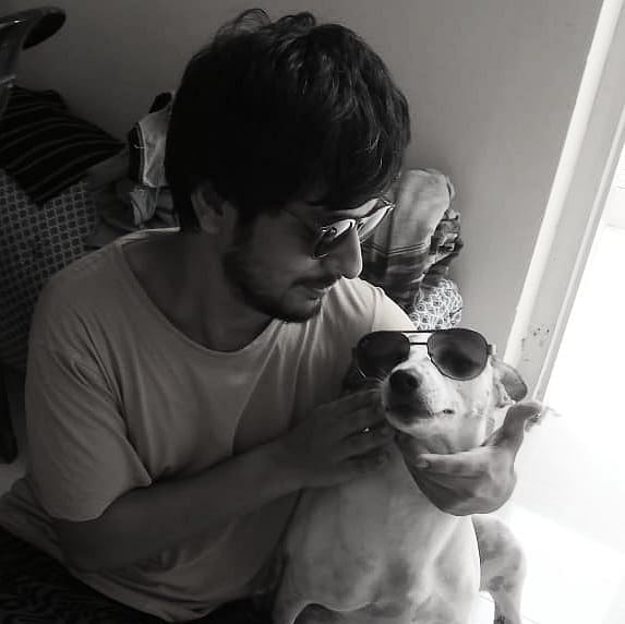 Yudhajit with his pet dog Pepe | Instagram (@King_bitch01)