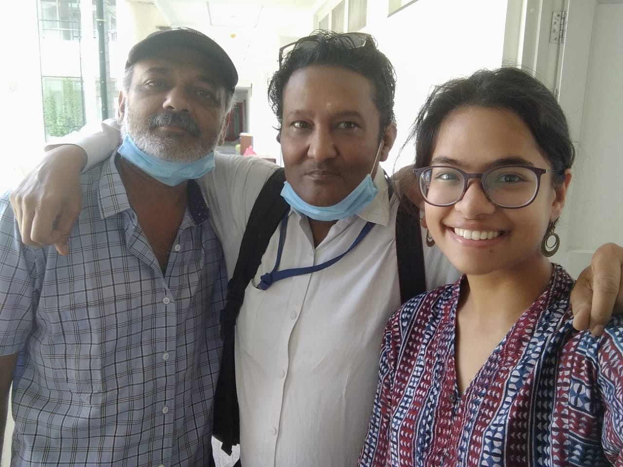 From left to right- Anil Kumar, Praveen Jain and SimrIN Sirur. Three of them clicked slefie before leaving the centre | ThePrint