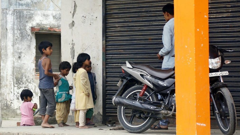 Children at a colony for urban poor in Gorakhpur | Suraj Singh Bisht | ThePrint