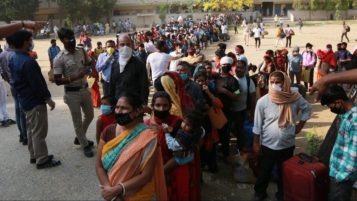 Thousands of people wait for their turn | Photo: Manisha Mondal | ThePrint