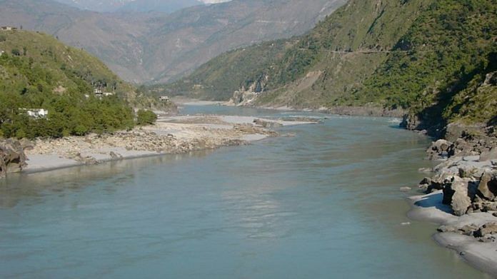 Indus river on which the Diamer-Bhasha dam will come up in Gilgit-Baltistan region