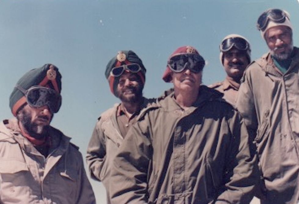 Maj. Gen. J.M. Singh with his corps commander, Lt Gen. Narahari and other officers surveying the area | Photo: Lt Gen J.M. Singh (Retd)