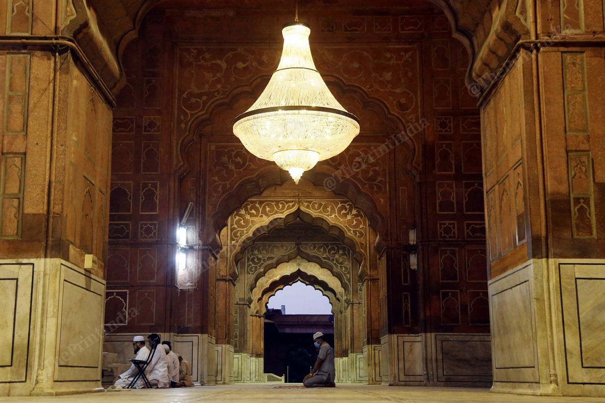 Inside the masjid only authorities offer namaz | Photo: Suraj Singh Bisht | ThePrint