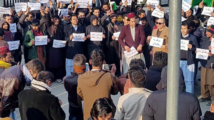 Afghan people protest outside Pakistan Embassy in Kabul, demanding the release of Manzoor Pashteen, chief of Pashtun Tahafuz Movement | ANI File Photo