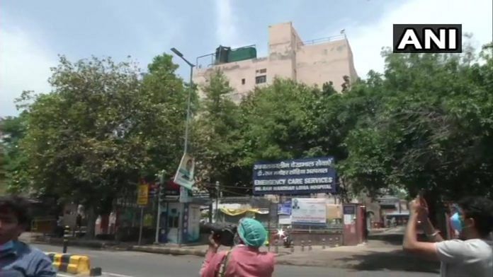 File image of Ram Manohar Lohia Hospital in New Delhi | Twitter | @ANI