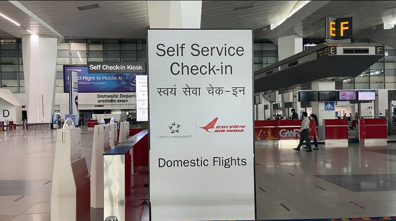 Self check-in counters inside the IGI airport | Revathi Krishnan | ThePrint