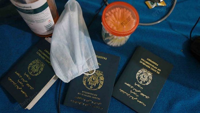 Passports of some of the foreigners. Many of the families said their visas have expired | Photo: Manisha Mondal | ThePrint
