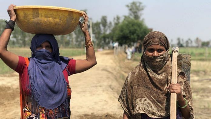 Two women, both named Nanhi Devi, are the bread winners in their families. Nanhi Devi (right) lost her husband and in-laws to TB, while the other woman's husband is too old and rests at home | Jyoti Yadav | ThePrint