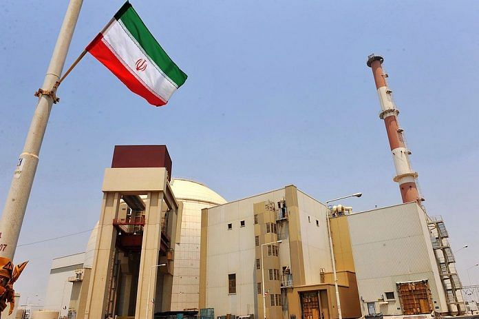 A view of the reactor building at the Russian-built Bushehr nuclear power plant as the first fuel is loaded, on August 21, 2010 in Bushehr, southern Iran.