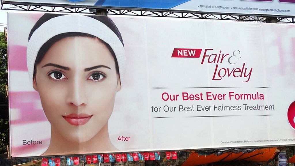 Fair and lovely promoted white skin in the past.