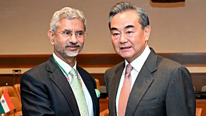 File image of Indian External Affairs Minister S. Jaishankar and his Chinese counterpart Wang Yi | Photo: ANI