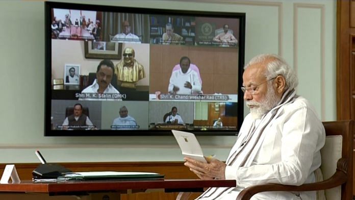 All-party virtual meeting called by Prime Minister Narendra Modi to discuss India-China border situation, in New Delhi on Friday | ANI