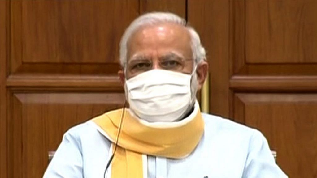 Prime Minister Narendra Modi attends a cabinet meeting Monday | Photo: ANI