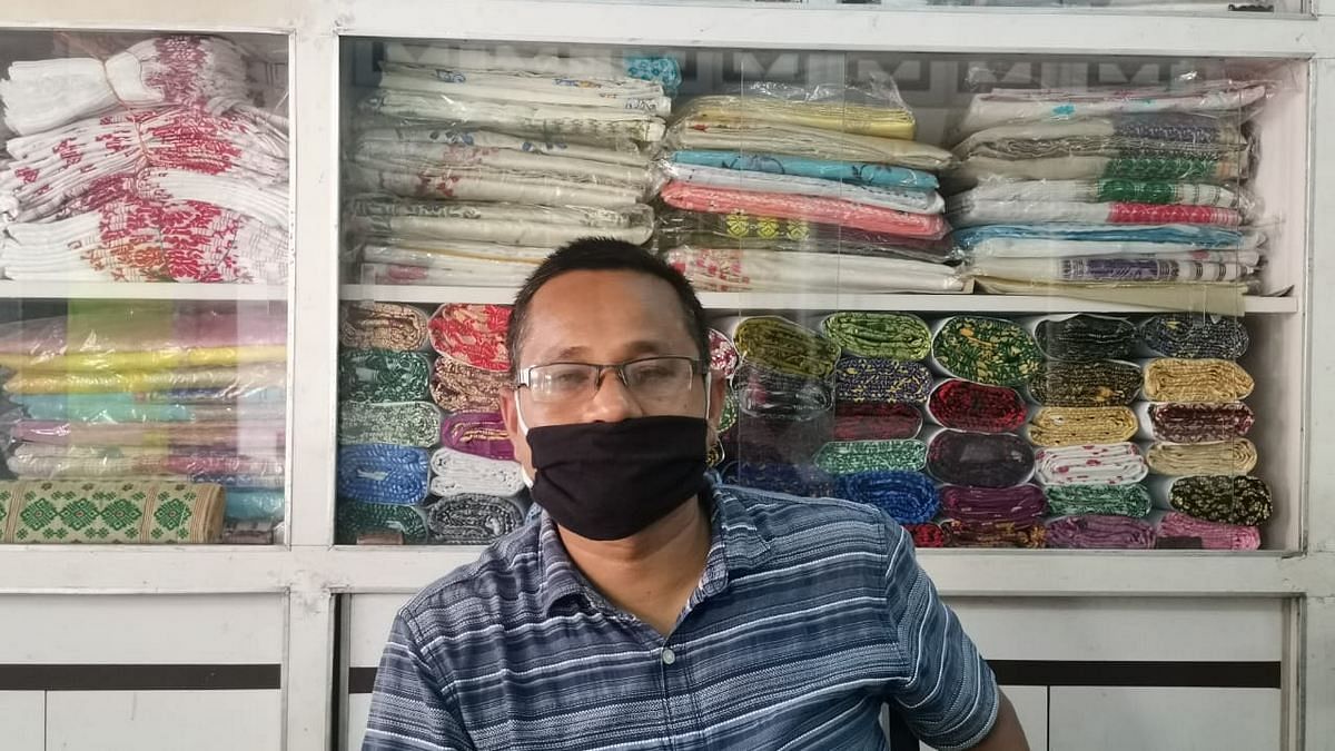 Romen Kalita, secretary of the Assam Samabay Resham Pratishthan cooperative society and the owner of three looms | Photo: Angana Chakrabarti | ThePrint