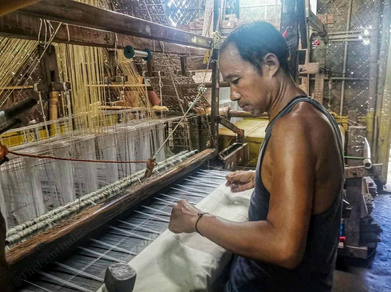 Baloram Baro, a second-generation weaver who migrated to Sualkuchi, is among those who still remain in the weaving town. The loss of income due to Covid-19 has forced several weavers to return home | Angana Chakrabarti | ThePrint