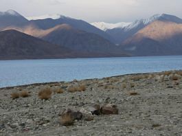 Representational image taken from the southern bank of Pangong Tso, looking across to the 'fingers' on the northern bank | Photo: Visharad Saxena | By special arrangement