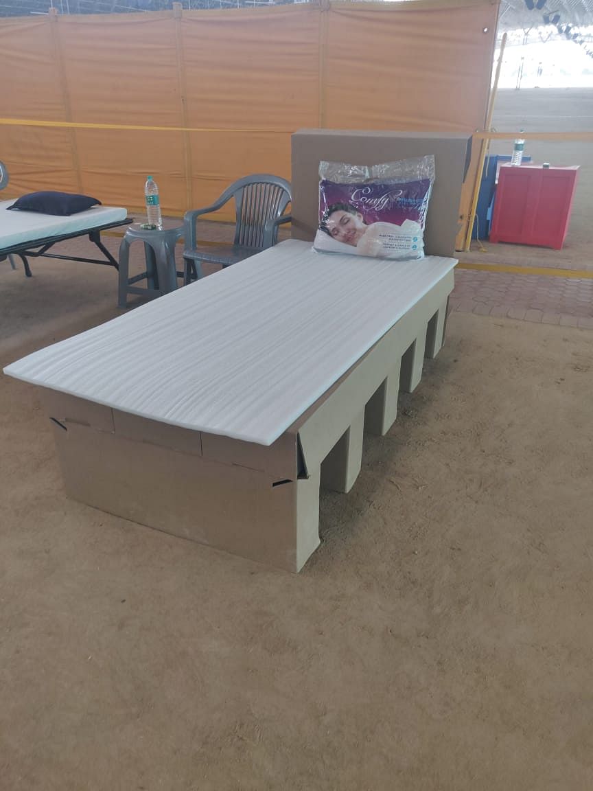 A biodegradable bed at the facility | Kairvy Grewal | ThePrint