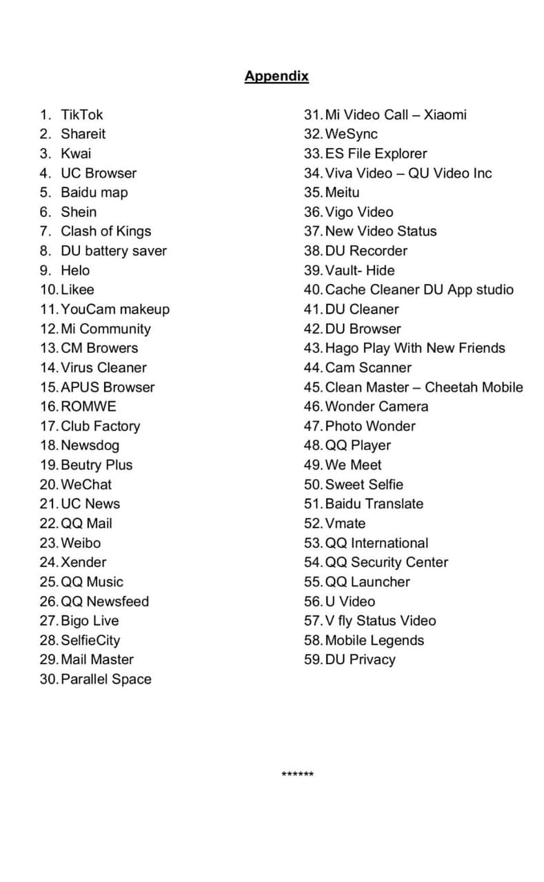 List of 54 mobile apps banned by Indian government including Free Fire allegedly revealed