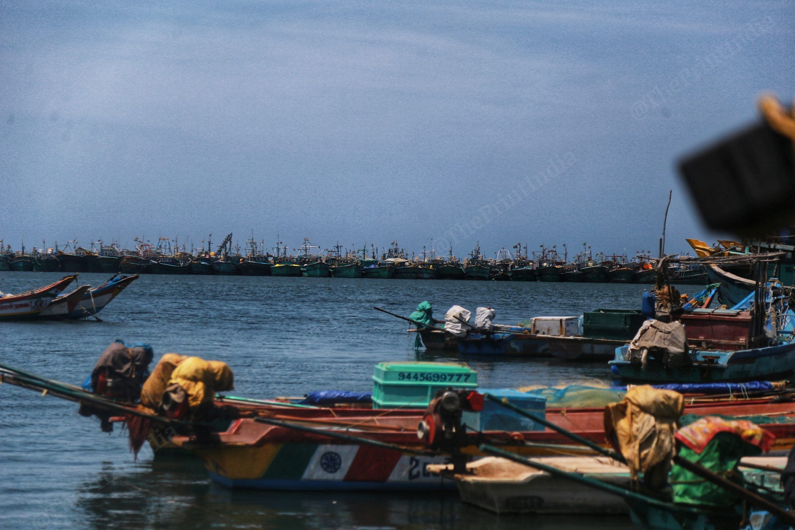 Boats at sea off the Chennai coast | Manisha Mondal | ThePrint