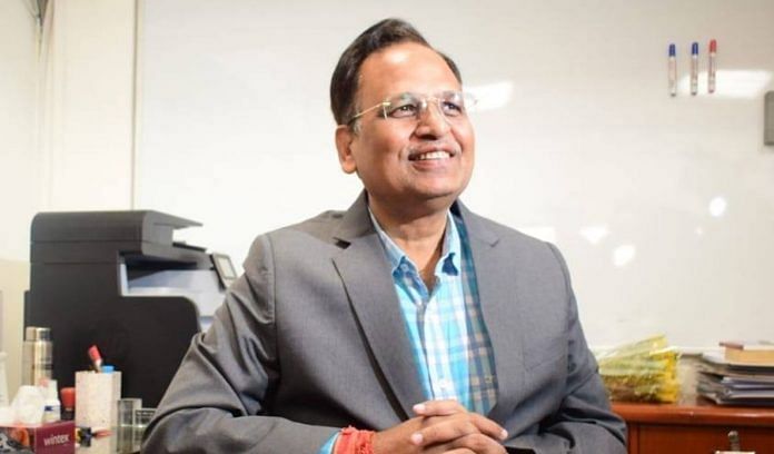 File photo of Delhi Health Minister Satyendar Jain | Facebook