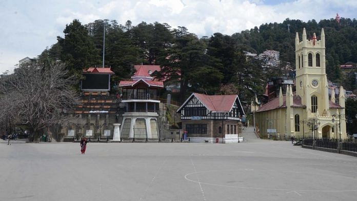 A file photo of Himachal Pradesh capital Shimla during the lockdown. | Photo: Special arrangement