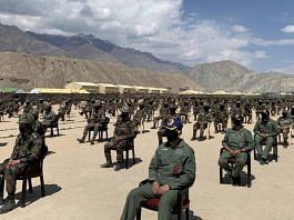 Indian armed forces' personnel during PM Modi's visit to Leh, 3 July | PTI