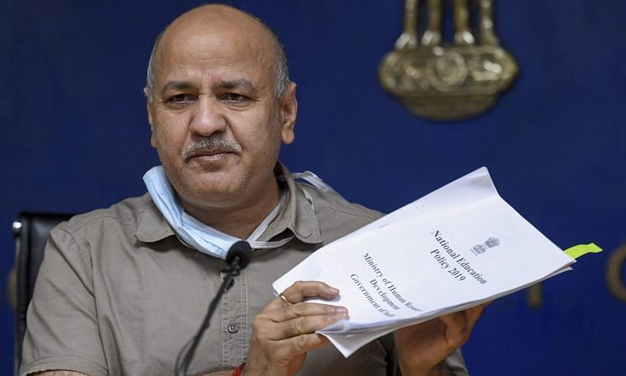Delhi Deputy CM and Education Minister Manish Sisodia addressed a press conference on the New Education Policy Thursday,30 July 2020. | PTI /Ravi Choudhary