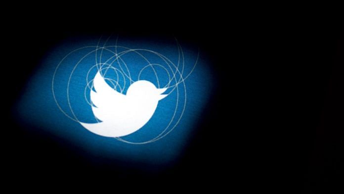 The Twitter Inc. logo. | Photographer: Andrew Harrer | Bloomberg