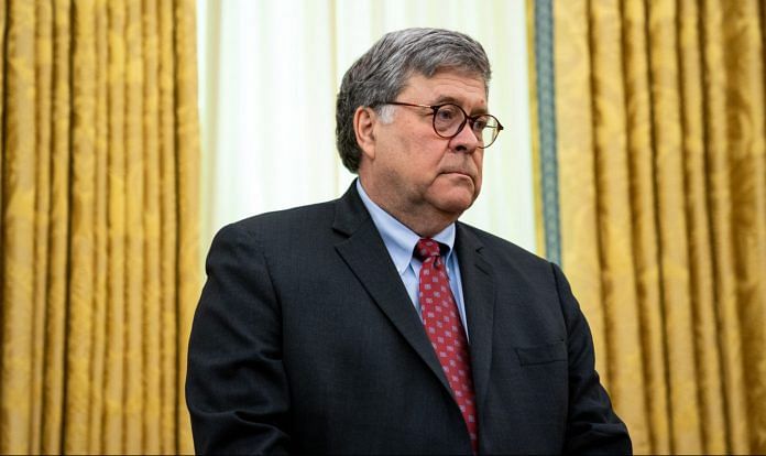 US attorney general William Barr during a meeting in the Oval Office of the White House in Washington Wednesday, 15 July 2020. | Bloomberg