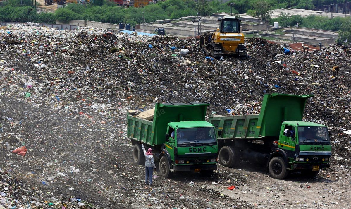 Ghazipur landfill collapse: A month on, pile of garbage strewn across road  unnerves residents