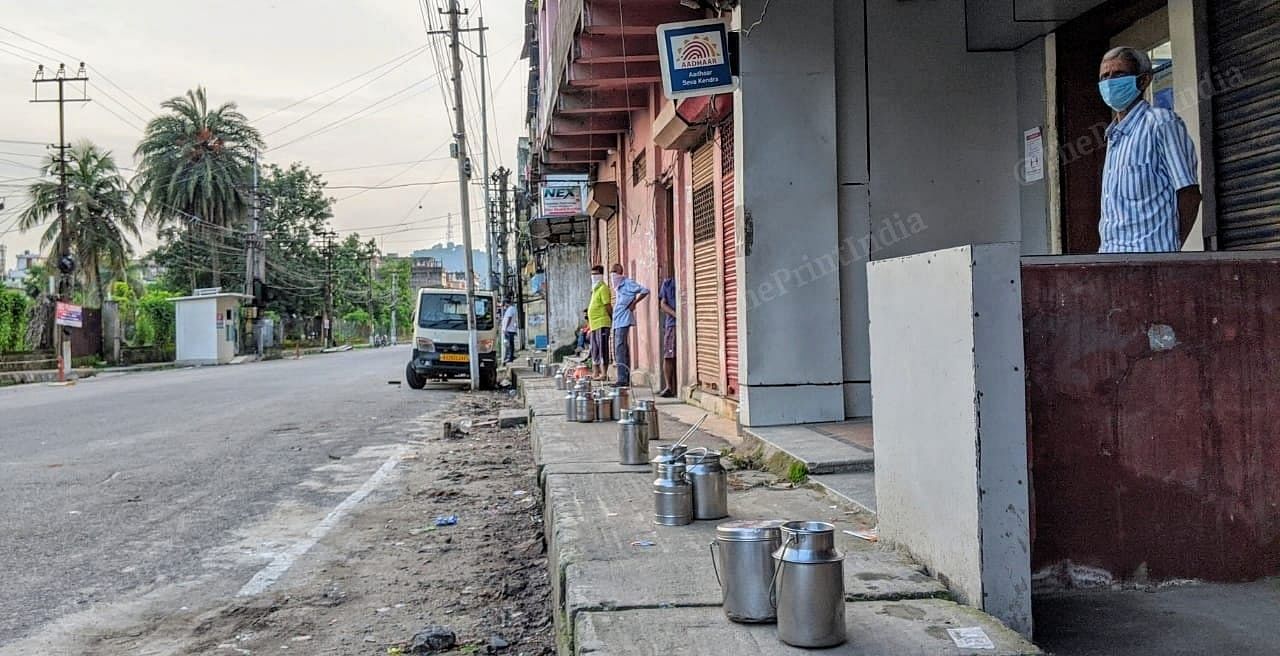 The new lockdown guideline states essential commodities like grocery & vegetable stores including meat shops will be shut, except for milk, baby food and medicines | Photo: Yimkumla Longkumer | ThePrint