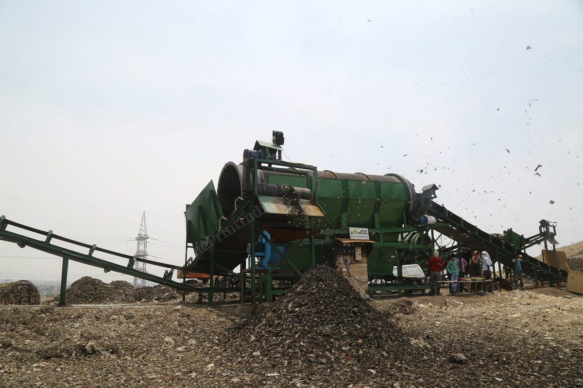 One of the recycling machines installed at the Ghazipur landfill | Suraj Singh Bisht | ThePrint