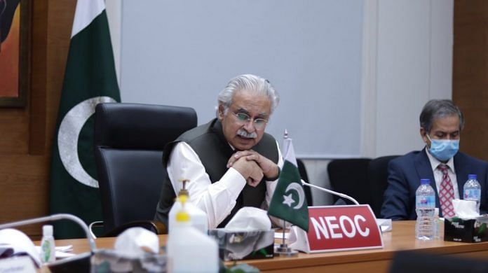 File photo of Pakistan's health minister Dr Zafar Mirza | Twitter