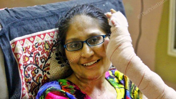 Misbah is all smiles now she is back home. After a painful accident in which she sustained 71 per cent burns, Misbah contracted Covid as well | Praveen Jain | ThePrint
