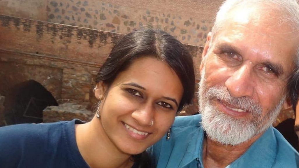 File photo | Natasha Narwal with her father Mahavir Narwal | By special arrangement