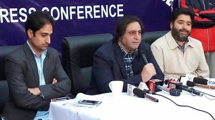 File photo of People's Conference leader Sajad Lone (centre) | jkpc.in/Facebook
